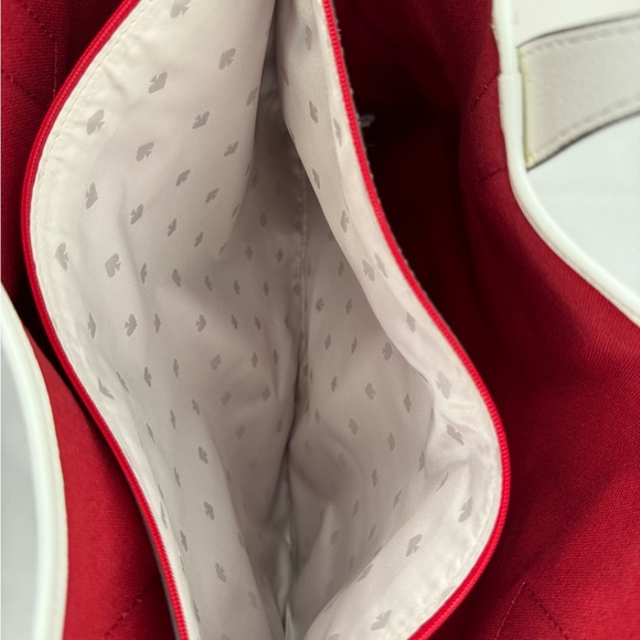 Kate Spade Ash Street Logo Tote Asphalt Red Triple Compartment - Picture 14 of 16